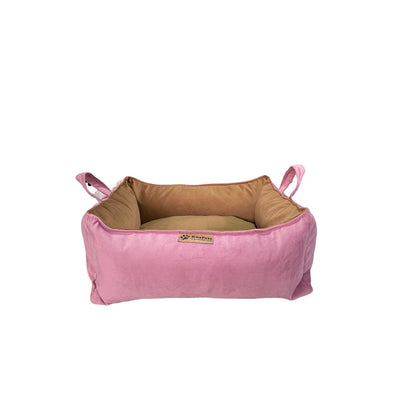 Cama para perro modelo nido kuapets palo rosa - café