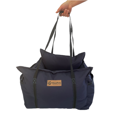 Cama de viaje para perro Kuapets azul marino