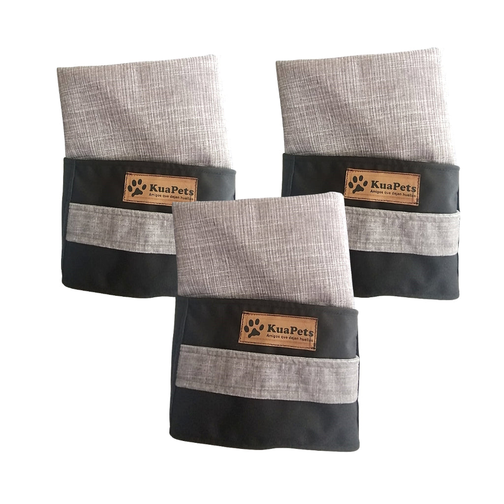 Funda para cama de mascota modelo origen Gris jaspeado - negro