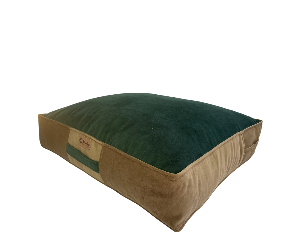 Cama Para Perro Modelo Origen Kuapets Verde Botella - Café