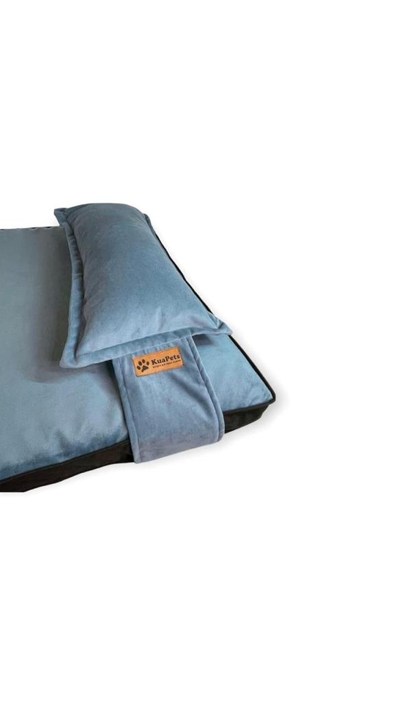 Cama para perros ortopedica modelo Therapy Kuapets azul petróleo