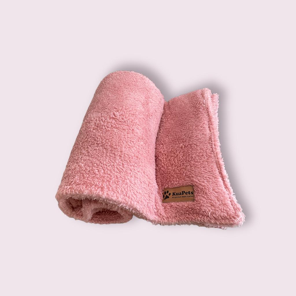 Manta antiestrés color palo - rosa