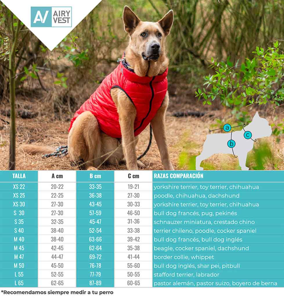 Chaqueta perro airyvest coral/gris