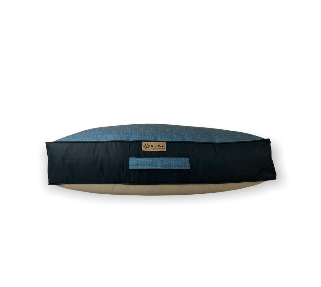 Cama para mascota modelo origen Kuapets azul jeans - negro