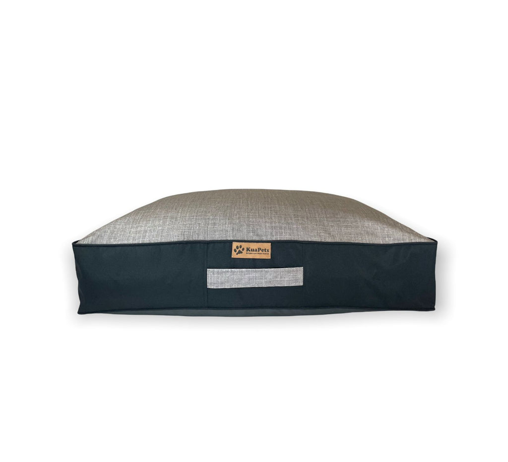Cama para mascota modelo origen  Kuapets gris jaspeado - negro