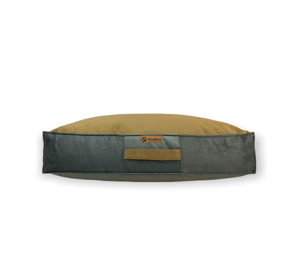 Cama para mascotas modelo origen Kuapets café-gris